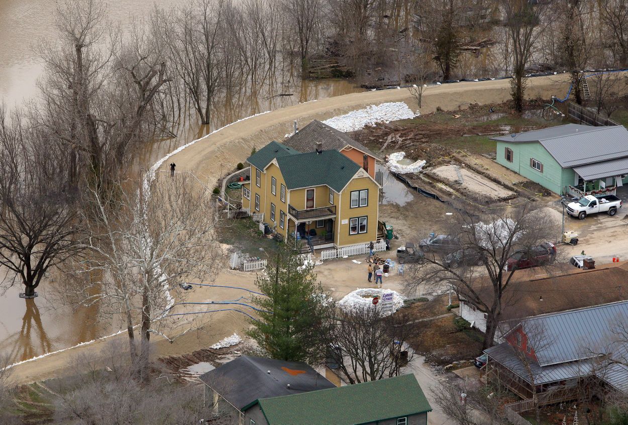 Mississippi River flooding in Kimmswick